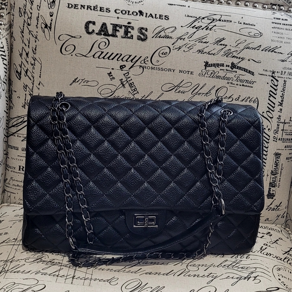 Elegant Black Quilted Fashion Women's Bag
